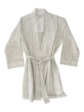 Pour Les Femmes Striped Cotton Short Robe
